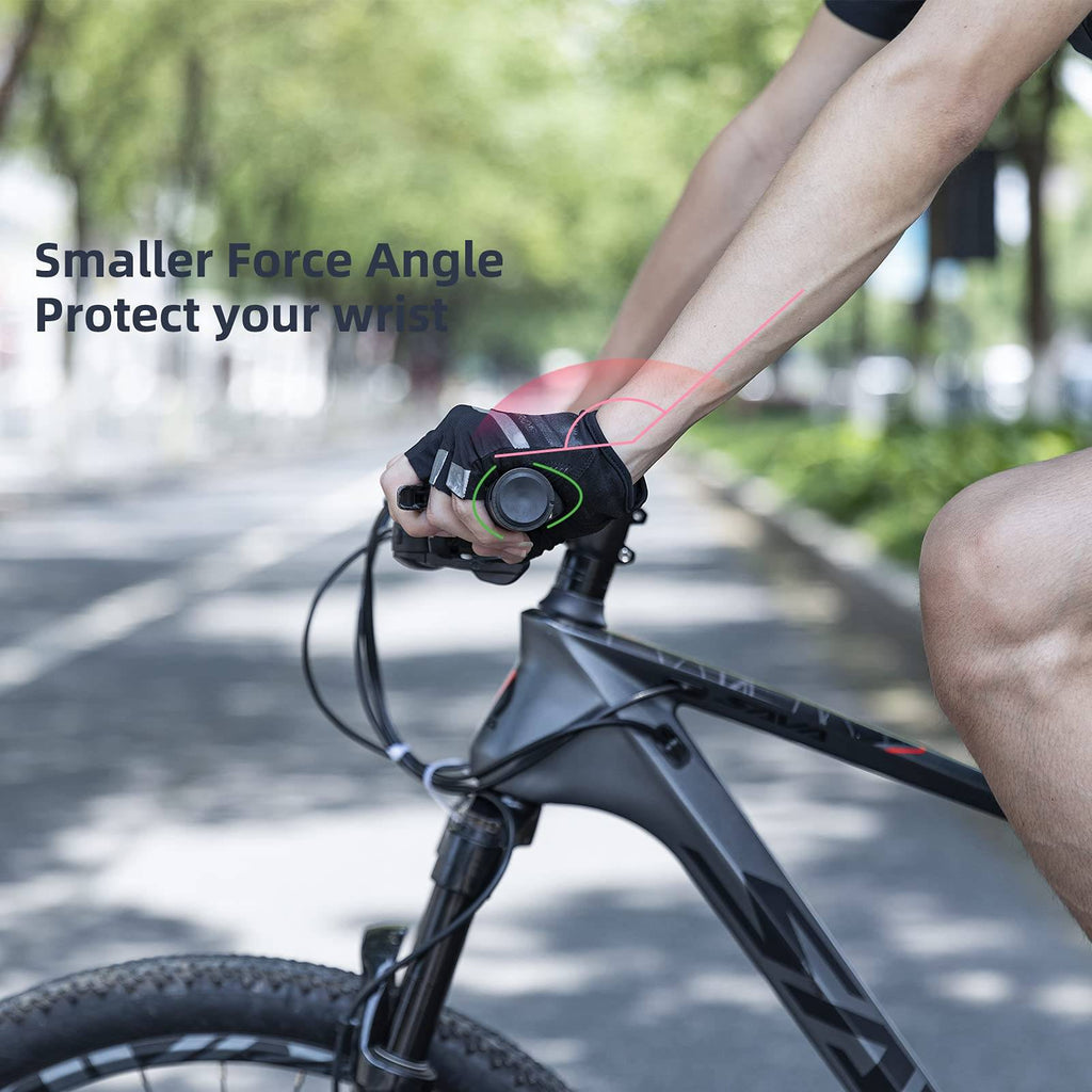 Bike Handle Grips with Double Lock-On Clamps – Aluminum Ends for MTB & BMX