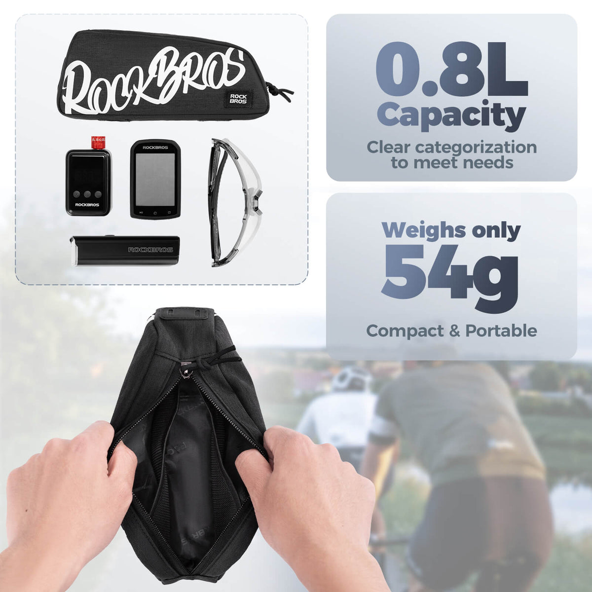 FlashRide Sketch Bike Top Tube Bag - 0.8L