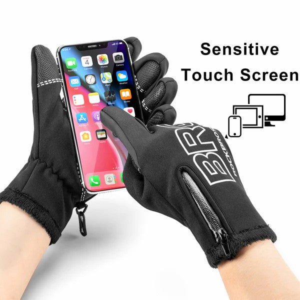 Fleece Touchscreen Cycling Gloves