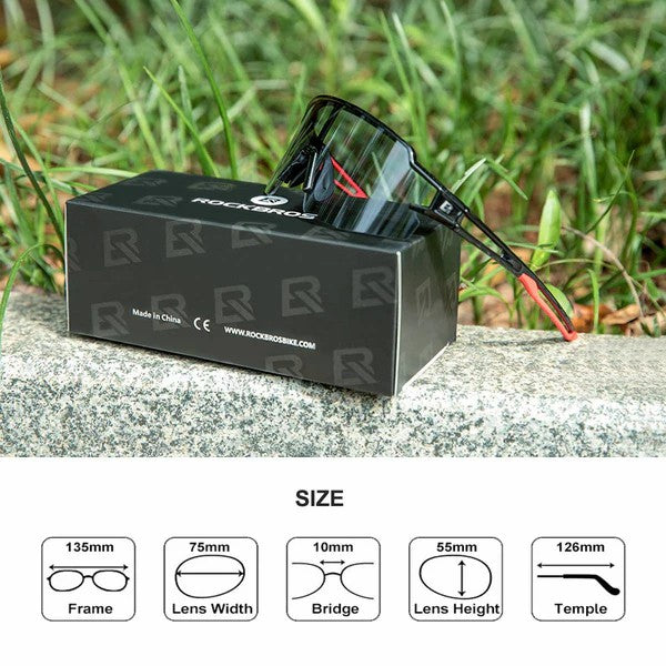 Half Frame Photochromic Cycling Sunglasses