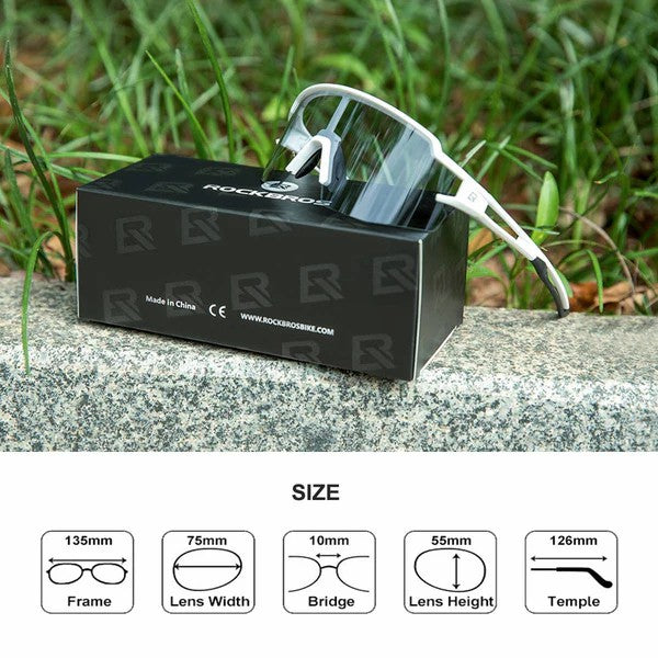 Half Frame Photochromic Cycling Sunglasses