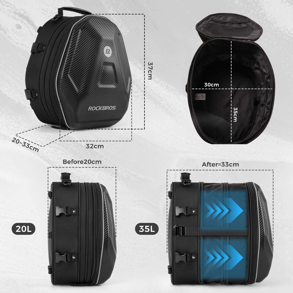 Hard Shell Motorcycle Rear Seat Bag