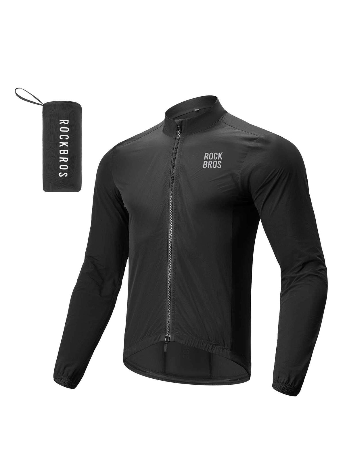 Men's Windproof Cycling Jacket Foldable Bike Windbreaker