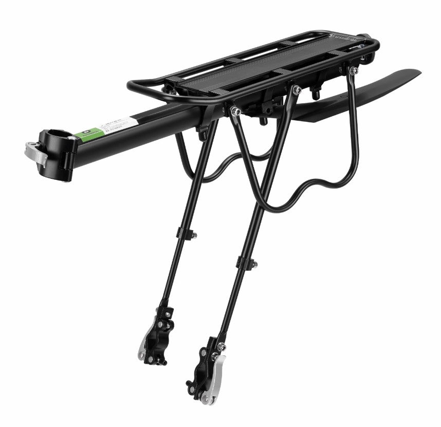 Rear Bicycle Cargo Rack with Mudguard Tool-Free Quick Install