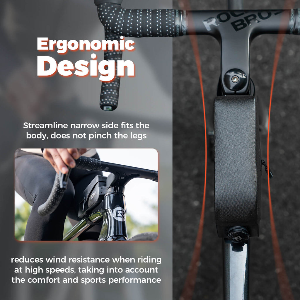 Road To Sky 100% Waterproof Magnetic Top Tube Bike Frame Bag – 0.6L/0.9L