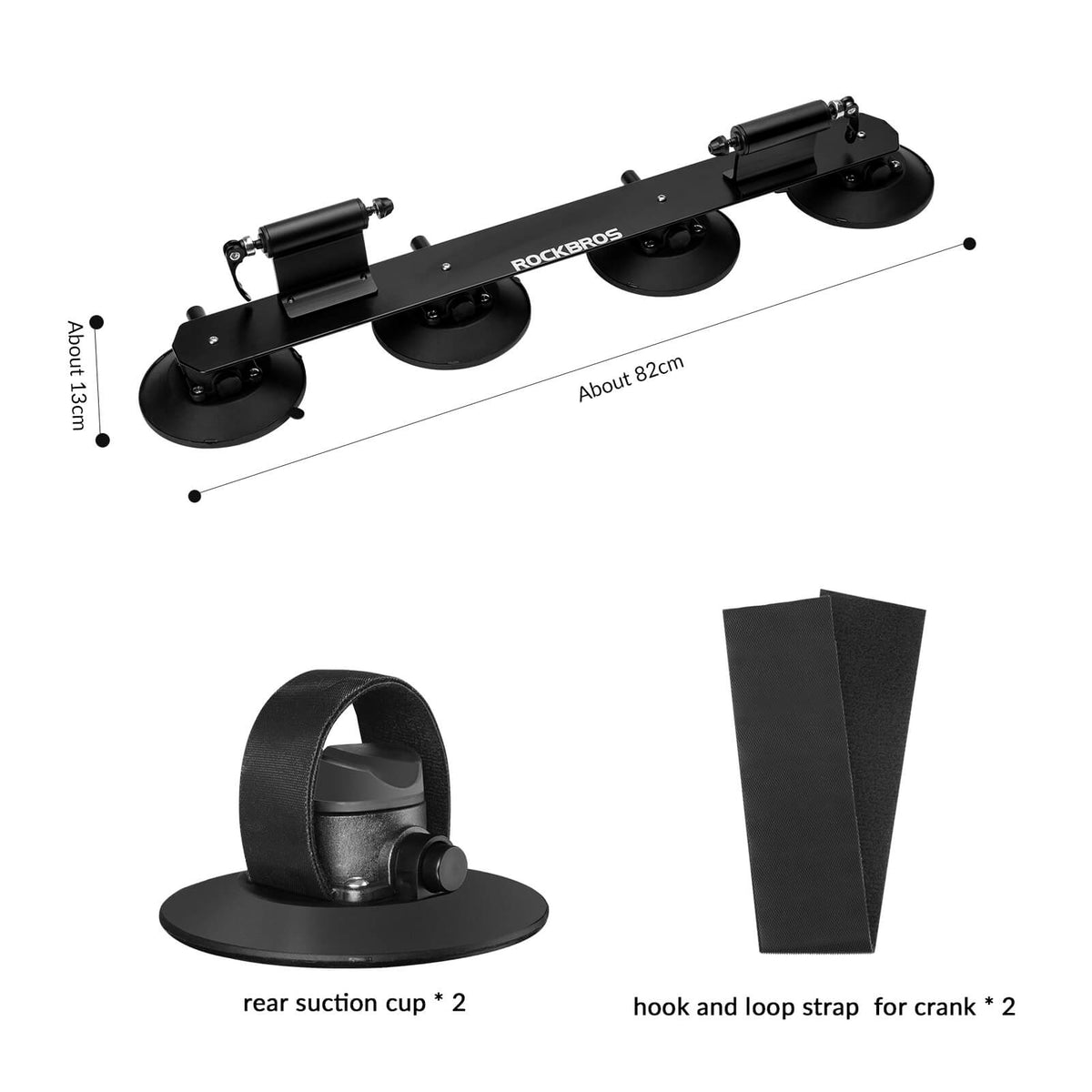 Suction Cup Bike Rack for Car Roof Quick Release Roof Mounted Carrier