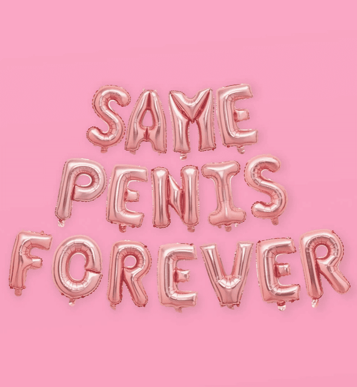 Rose Gold SAME PENIS FOREVER Balloons – 16" Banner