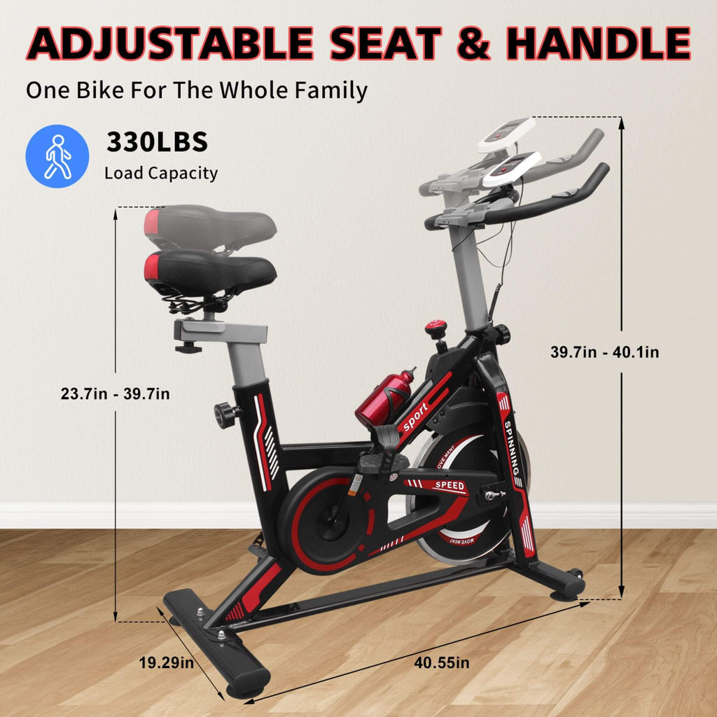Indoor Exercise Spin Bike With Comfortable Cushioned Seat (SAK71645)