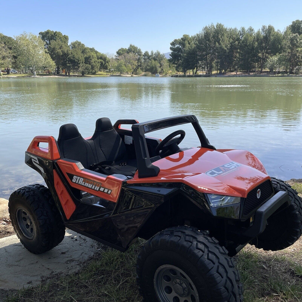 24V Clash Mega Buggy Kids Side-by-Side – 2-Seater with Touchscreen, Rubber Tires