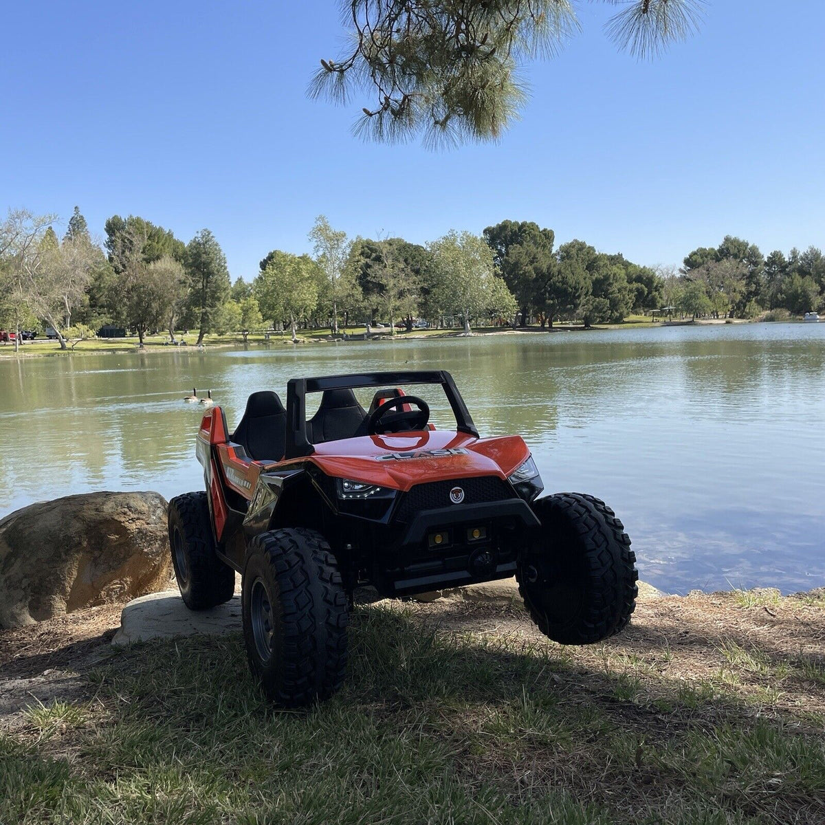 24V Clash Mega Buggy Kids Side-by-Side – 2-Seater with Touchscreen, Rubber Tires
