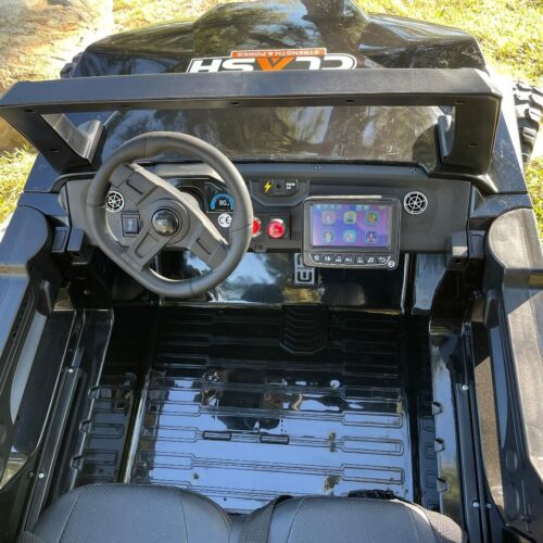 24V Clash Touchscreen TV Mega Buggy Kids Side-by-Side – Adjustable Seat, Rubber Tires