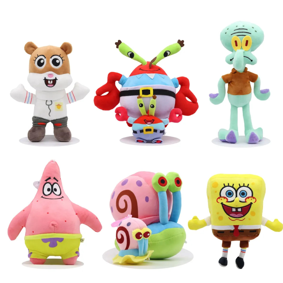 SpongeBob Plush Set – 8/4 Inch Cute Cartoon Character Bag Charms & Gifts