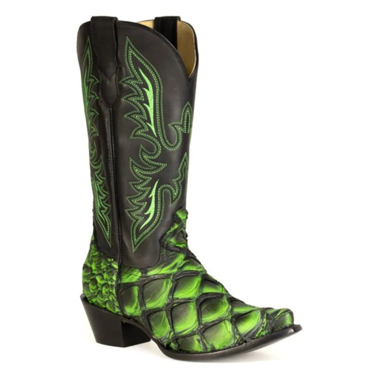 Stetson Pirarucu (Green) - Women's Fish Skin Cowboy Boot