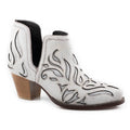 Roper Rowdy Glitz (White) - Women's Leather Ankle Boot