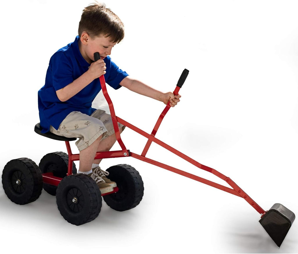 Sturdy 360° Ride-On Sand Digger Excavator Toy for Kids Ages 4+ with 70 lb Capacity