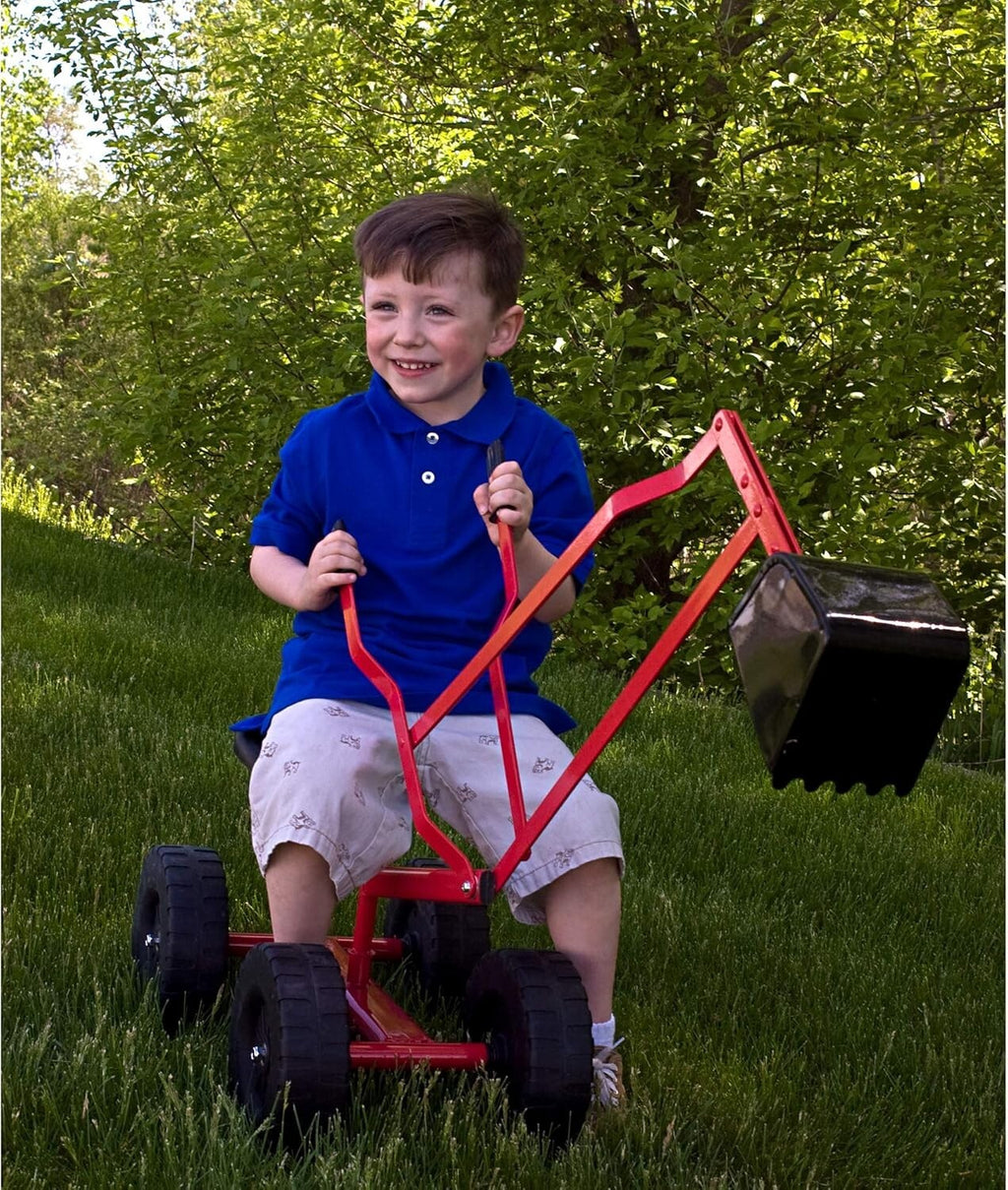 Sturdy 360° Ride-On Sand Digger Excavator Toy for Kids Ages 4+ with 70 lb Capacity