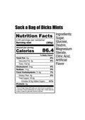 Suck a Bag of Minty Dicks 3oz Over 100 Pieces of Fun Candy