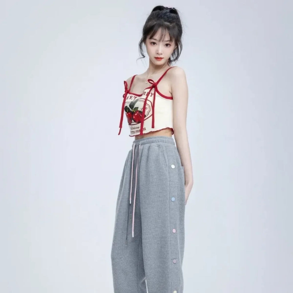 Japanese Sweet Cherry Crop Top
