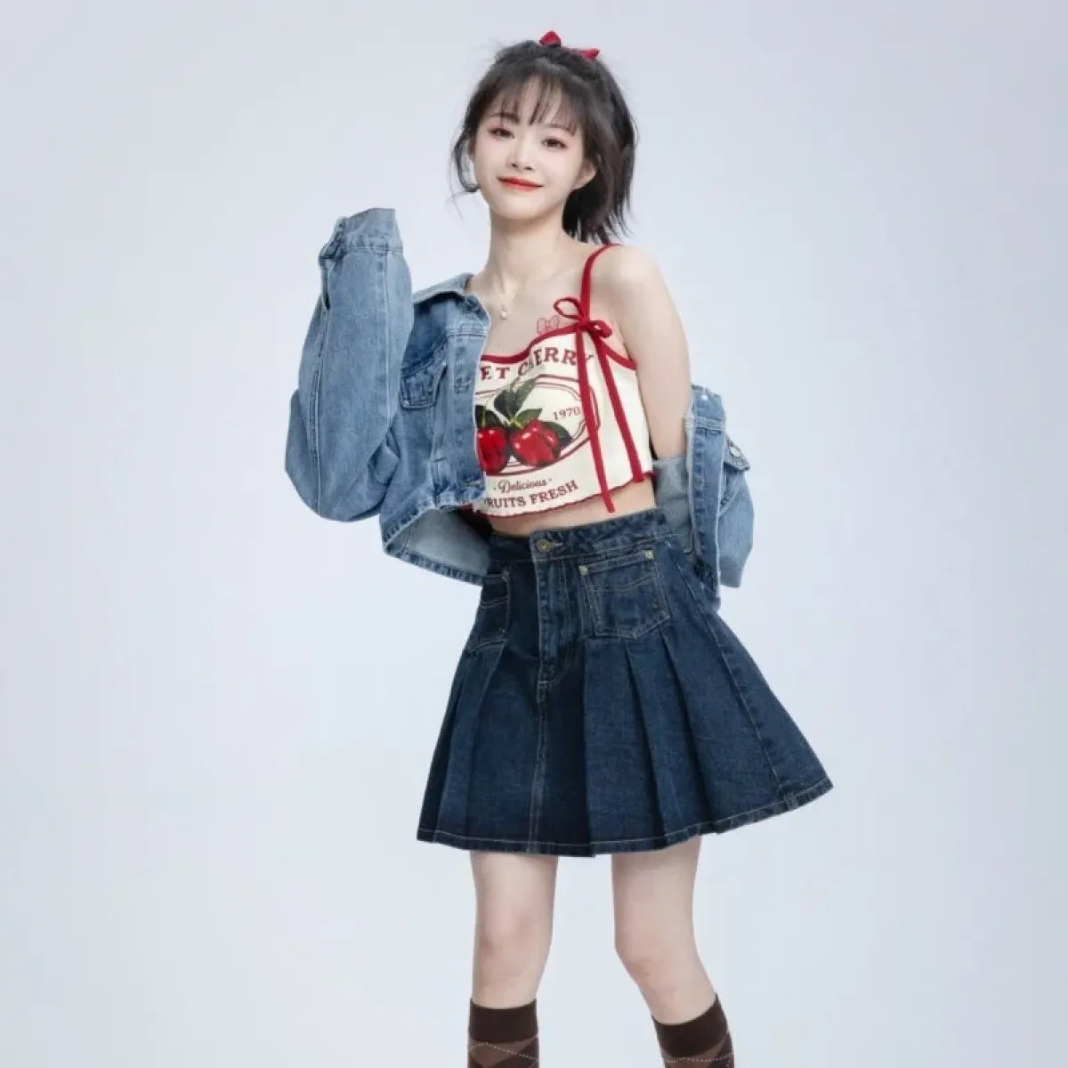 Japanese Sweet Cherry Crop Top
