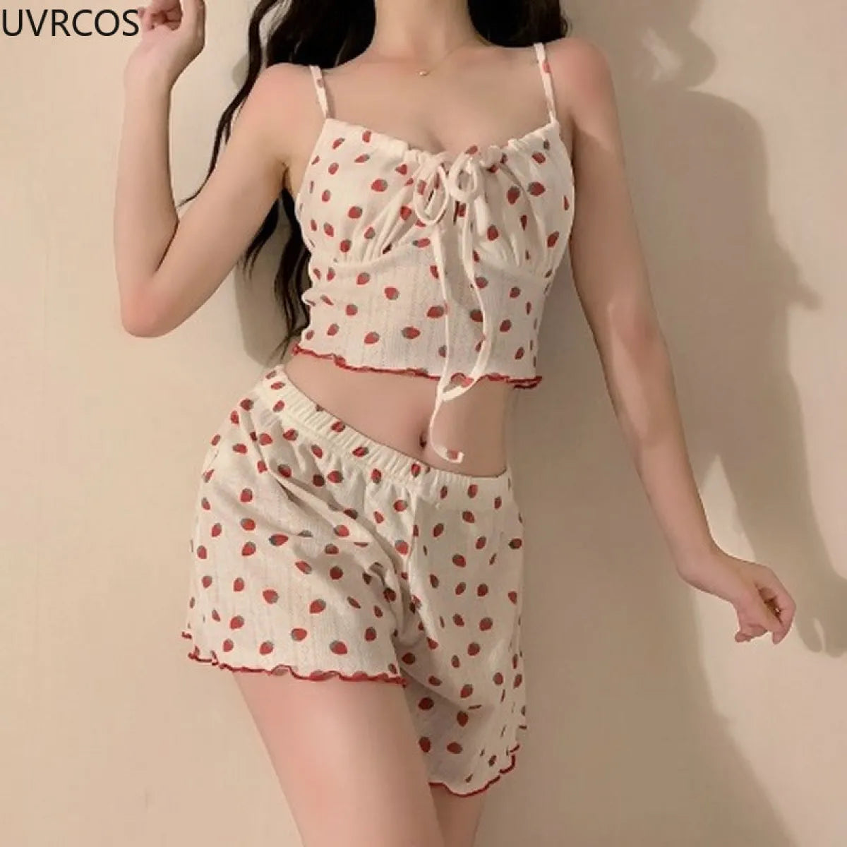 Sweet Lolita Strawberry Pajamas Set