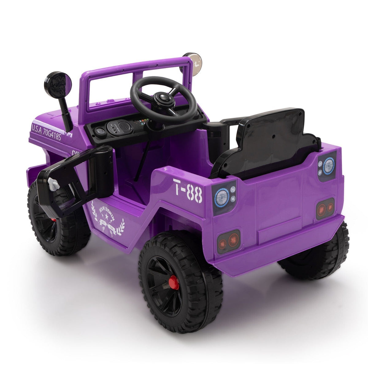 12V Electric Battery-Powered Ride-On Jeep Truck for Kids Ages 3-6