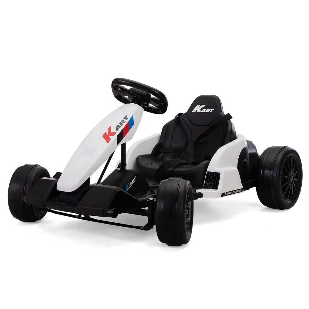 24V Electric Ride-On Go Kart for Kids Ages 4-16 with Drifting and Racing Features