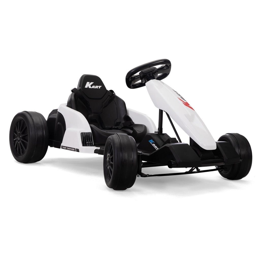 24V Electric Ride-On Go Kart for Kids Ages 4-16 with Drifting and Racing Features