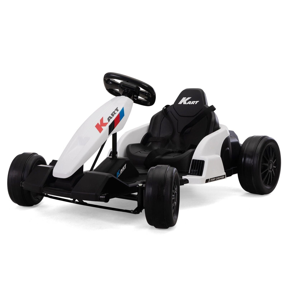 24V Electric Ride-On Go Kart for Kids Ages 4-16 with Drifting and Racing Features
