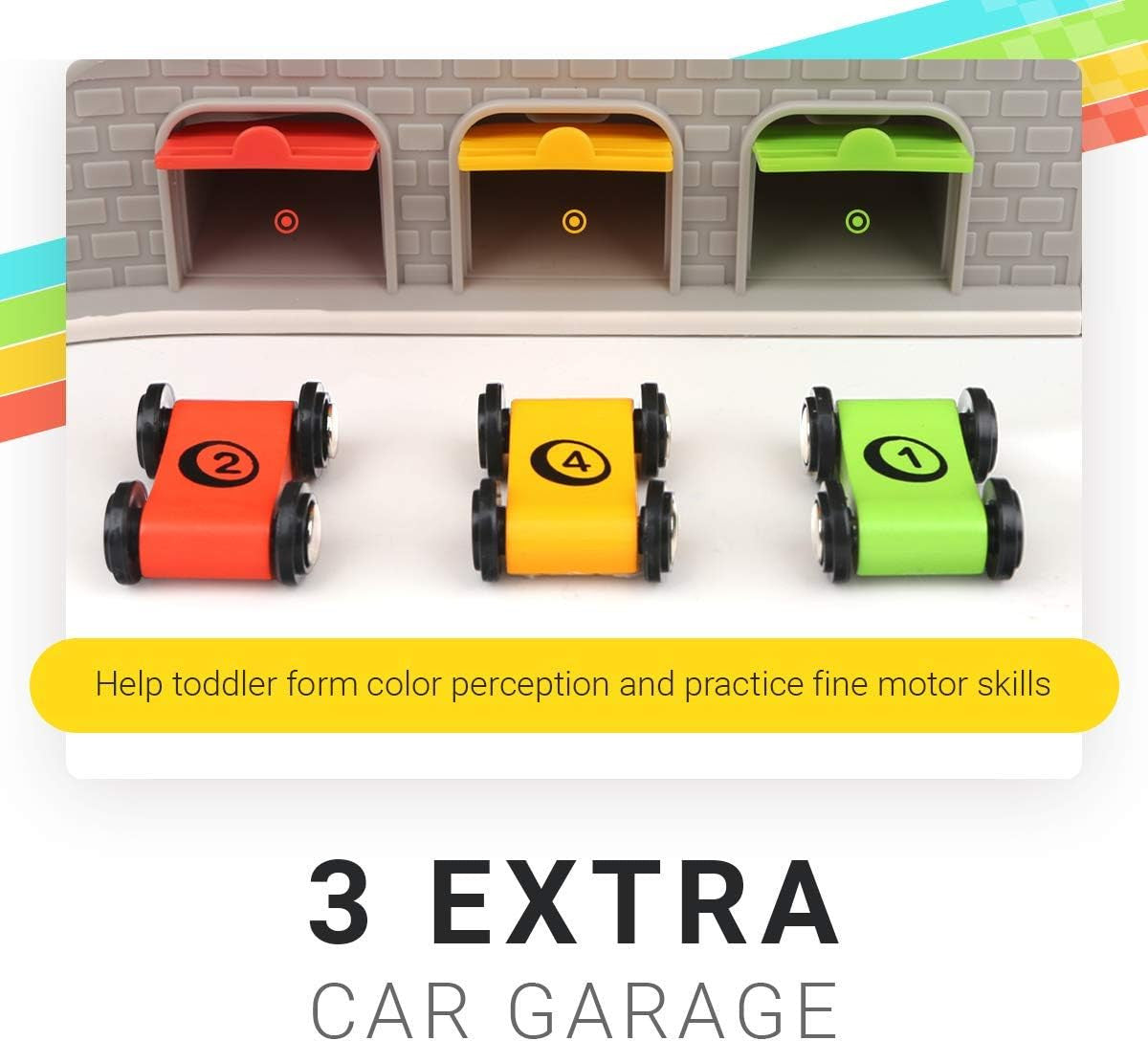 Bright Car Ramp Race Track Toy for Toddlers Ages 2-4