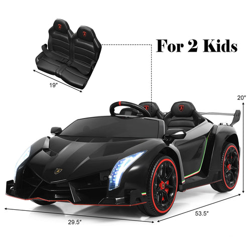 12V Licensed Lamborghini 2-Seater Electric Ride-On Car for Kids