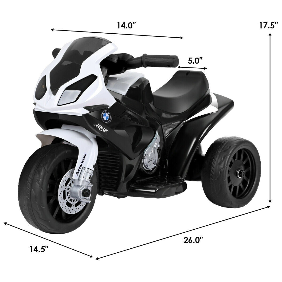 6V Electric 3-Wheel Ride-On Motorcycle for Kids Licensed BMW Design