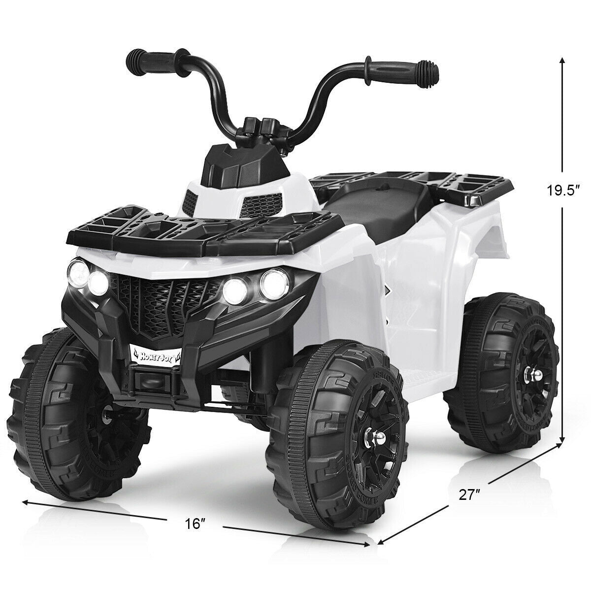 6V Electric Kids Quad ATV Ride-On Toy Car with 4 Wheels and LED Lights