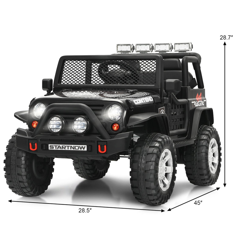 12V Electric Kids Ride-On Truck with Remote Control and Rechargeable Battery