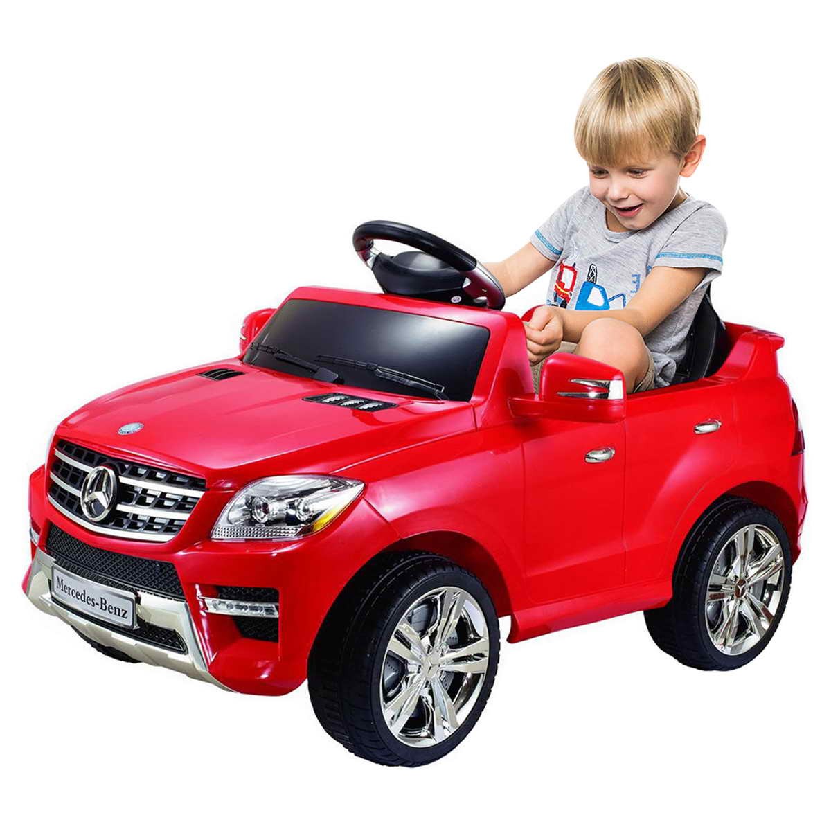 Licensed 6V Electric Kids Ride-On Car Toy Red Mercedes ML350