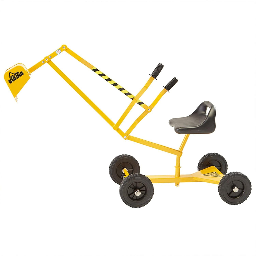 Ride-On Excavator Sand Digger with 360° Rotating Base for Kids Ages 3 and Up, Yellow