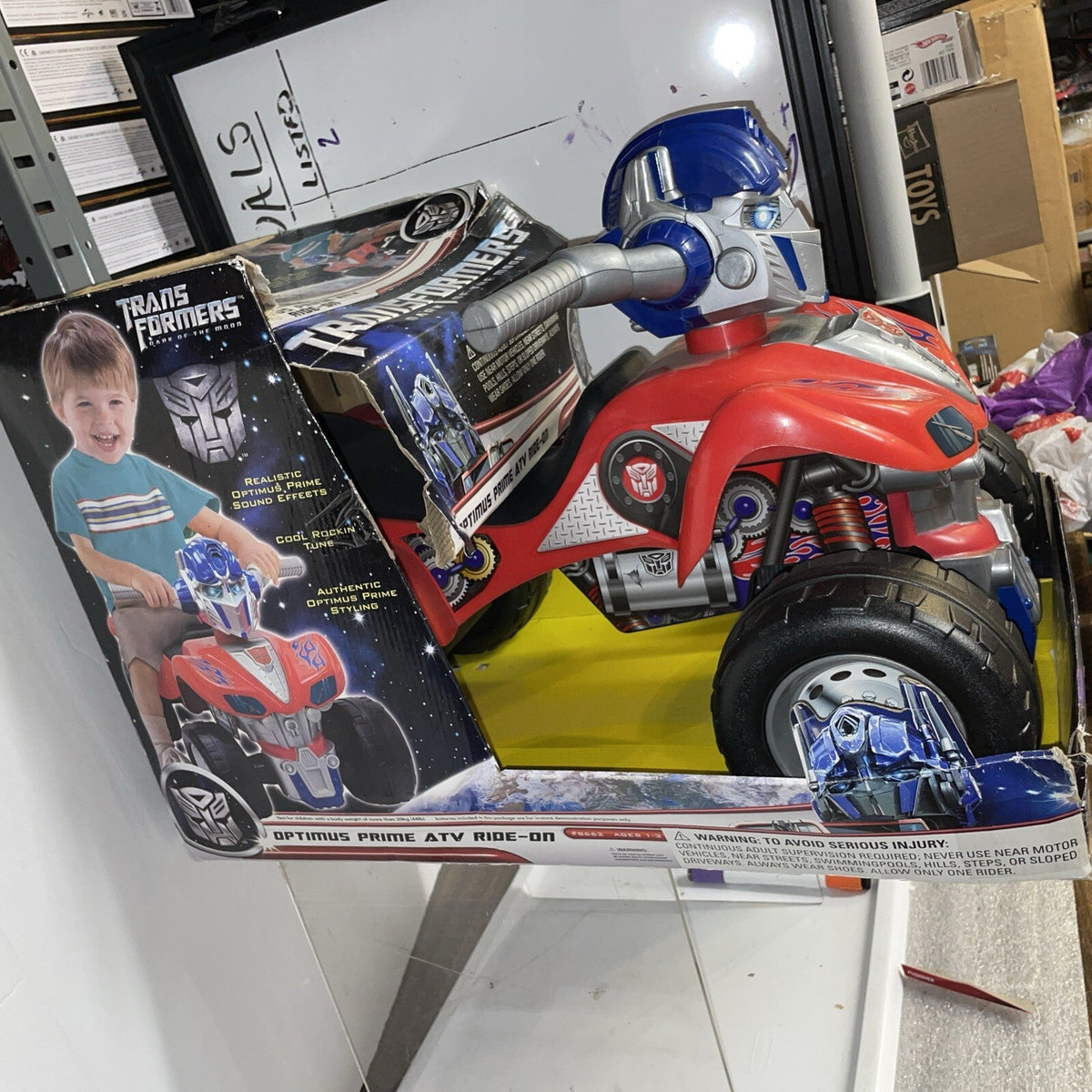 Optimus Prime Dark of the Moon ATV Ride-On Vehicle for Ages 3+ up to 44 lbs