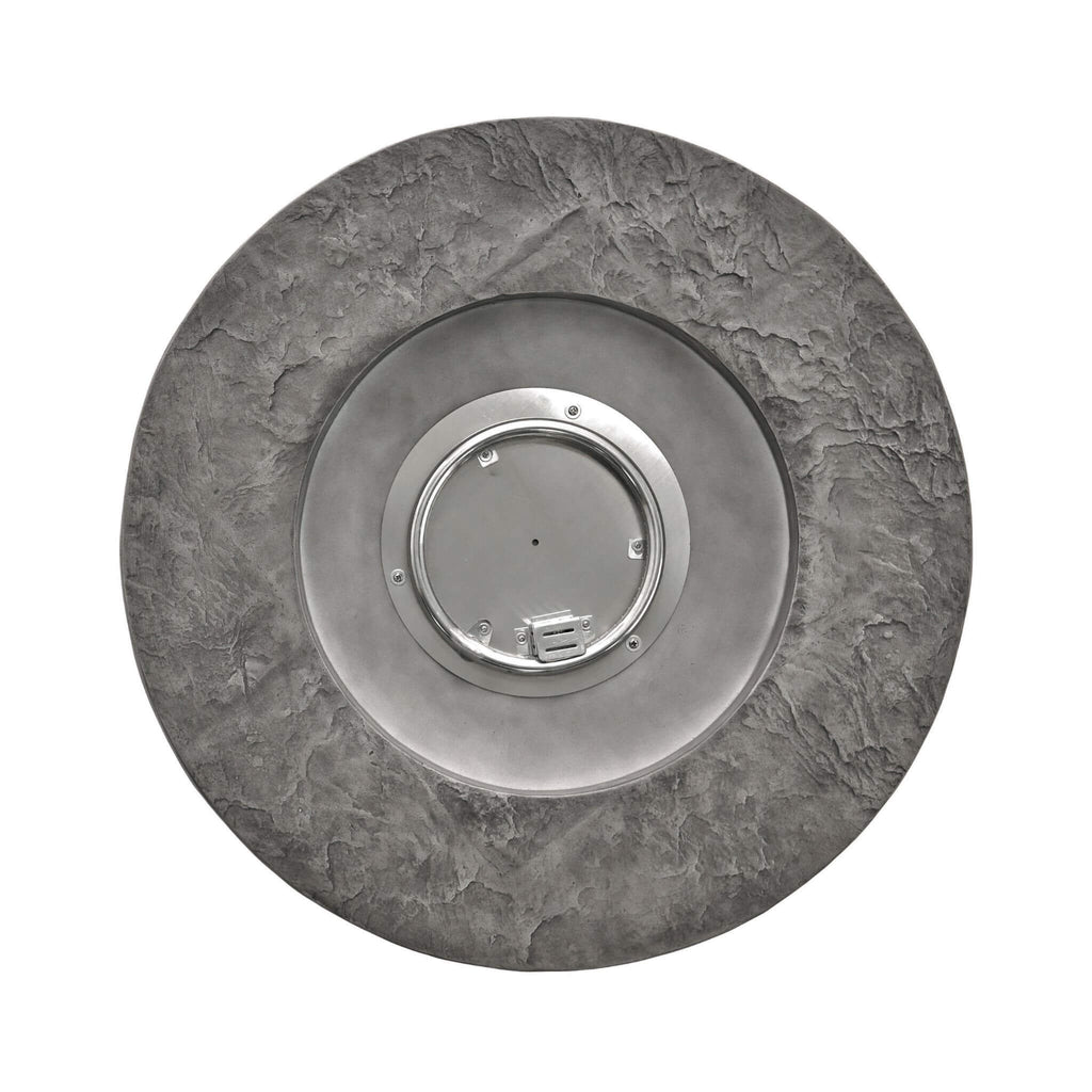 32-Inch Transitional Outdoor Concrete Round Propane Fire Pit Table, Gray (SAK48268)