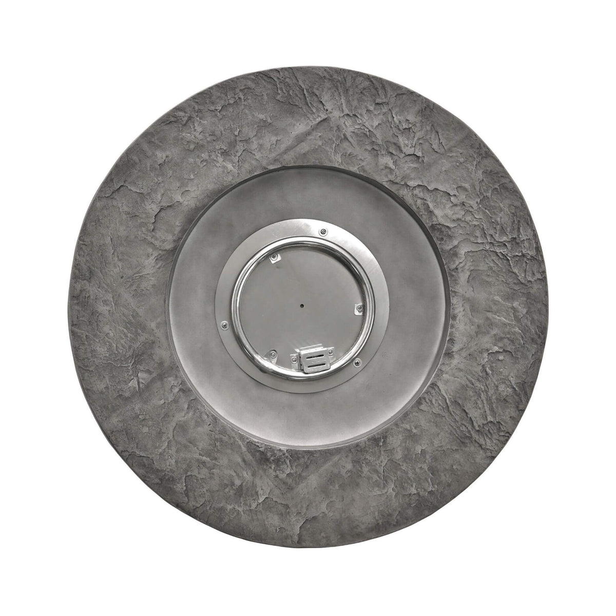 32-Inch Transitional Outdoor Concrete Round Propane Fire Pit Table, Gray (SAK48268)