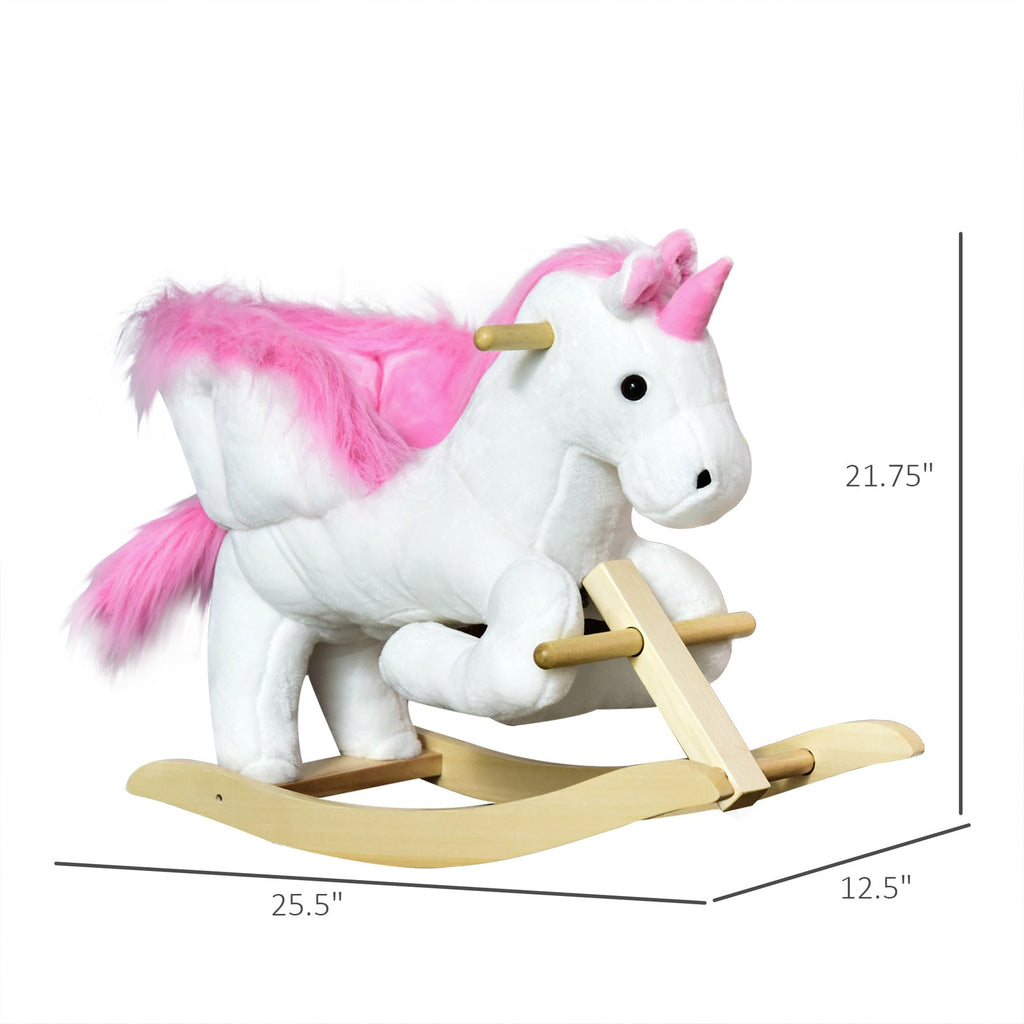 Deluxe Unicorn Rocking Horse Toy for Kids with Lullaby Music