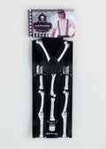 Black Bone Skeleton Print Suspenders