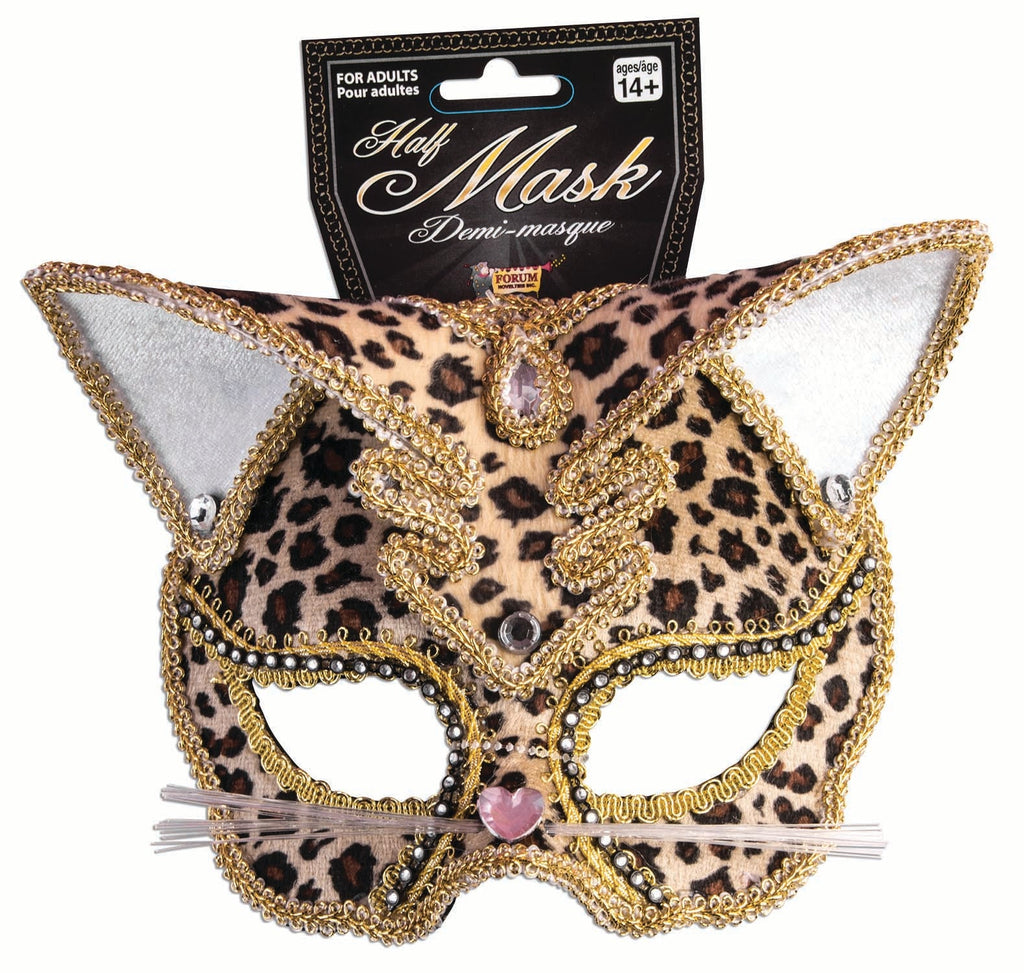 Leopard Deluxe Cat Masquerade Venetian Mask