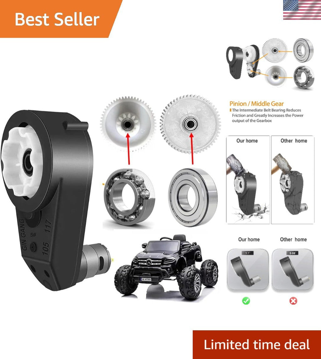 24V RS555 High Torque Motor with 30000RPM Gearbox for Power Wheels Upgrade