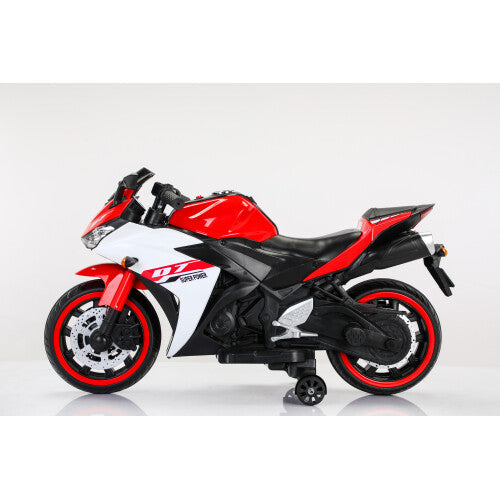 2024 Kids 12V Electric Ride-On Dirt Bike with Training Wheels for Children
