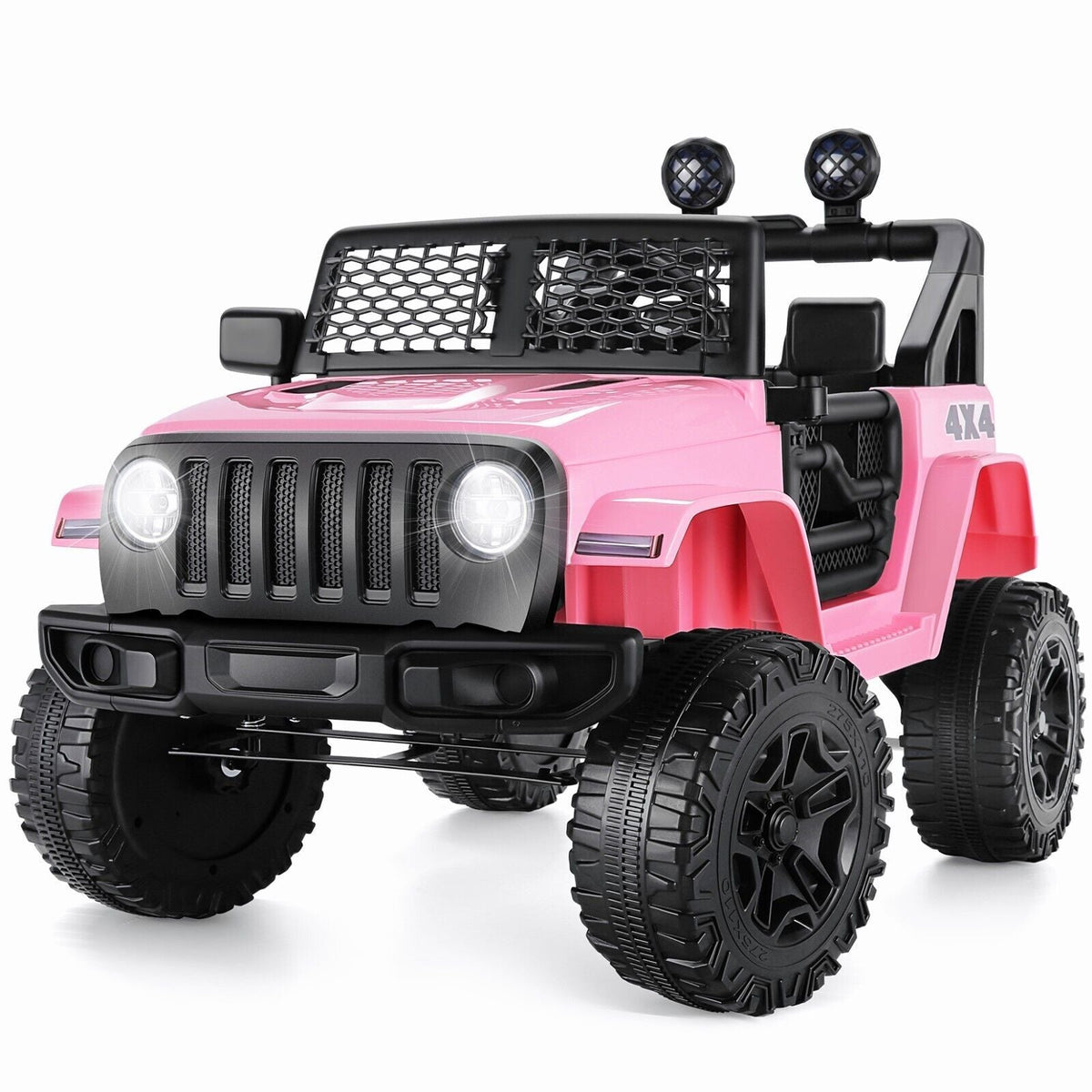Electric Kids Ride-On Jeep Car with 12V/24V Power Wheels, Music, and Remote Control