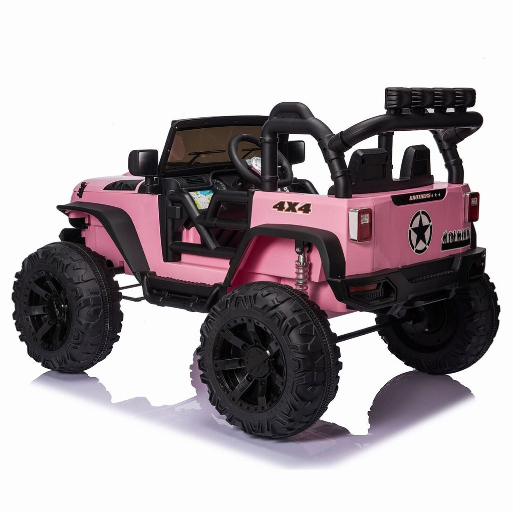 Electric Kids Ride-On Jeep Car with 12V/24V Power Wheels, Music, and Remote Control