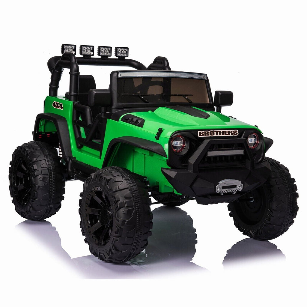Electric Kids Ride-On Jeep Car with 12V/24V Power Wheels, Music, and Remote Control