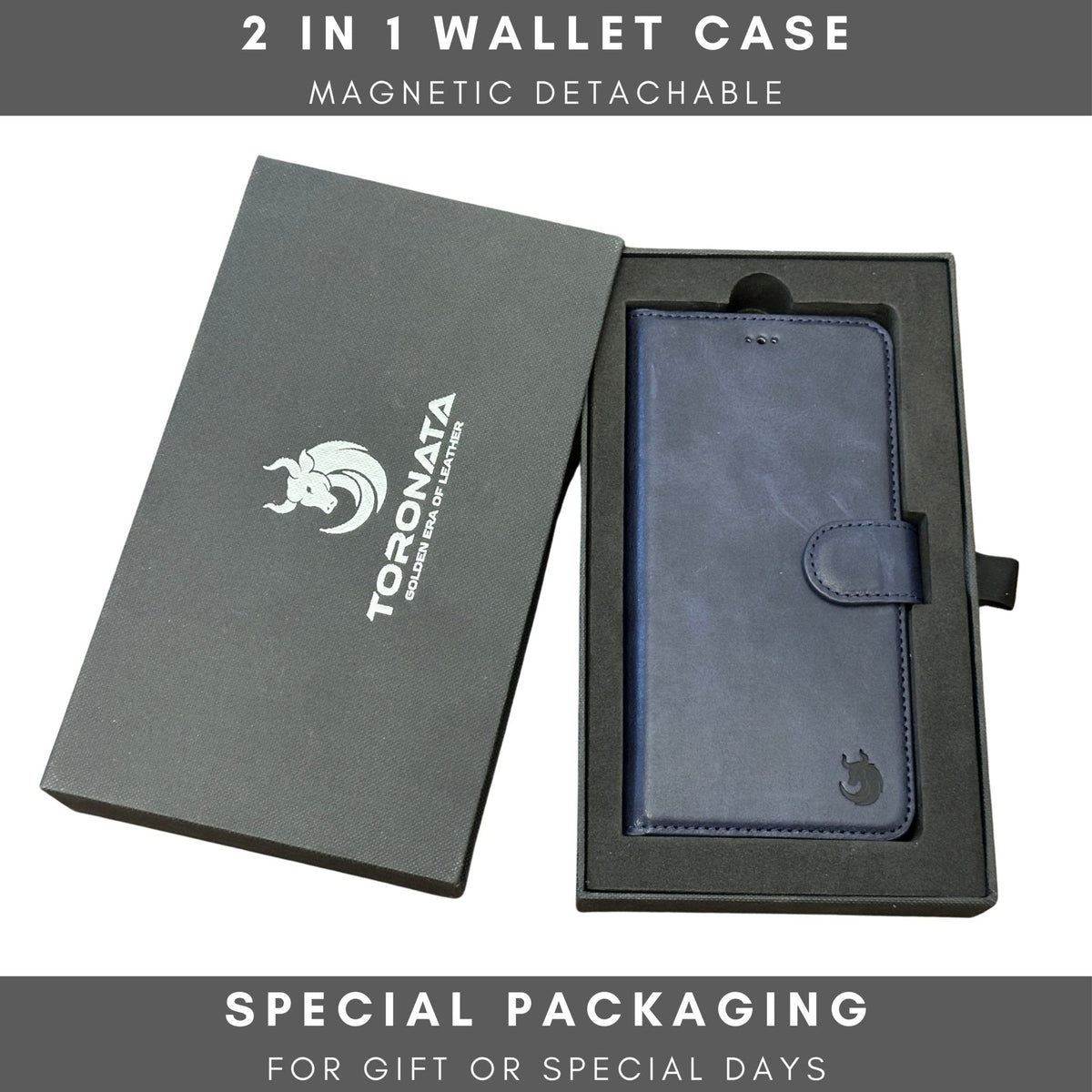 Vegas Premium Leather iPhone 15 Plus Wallet Case with MagSafe | Detachable RFID Blocking Luxury Wallet