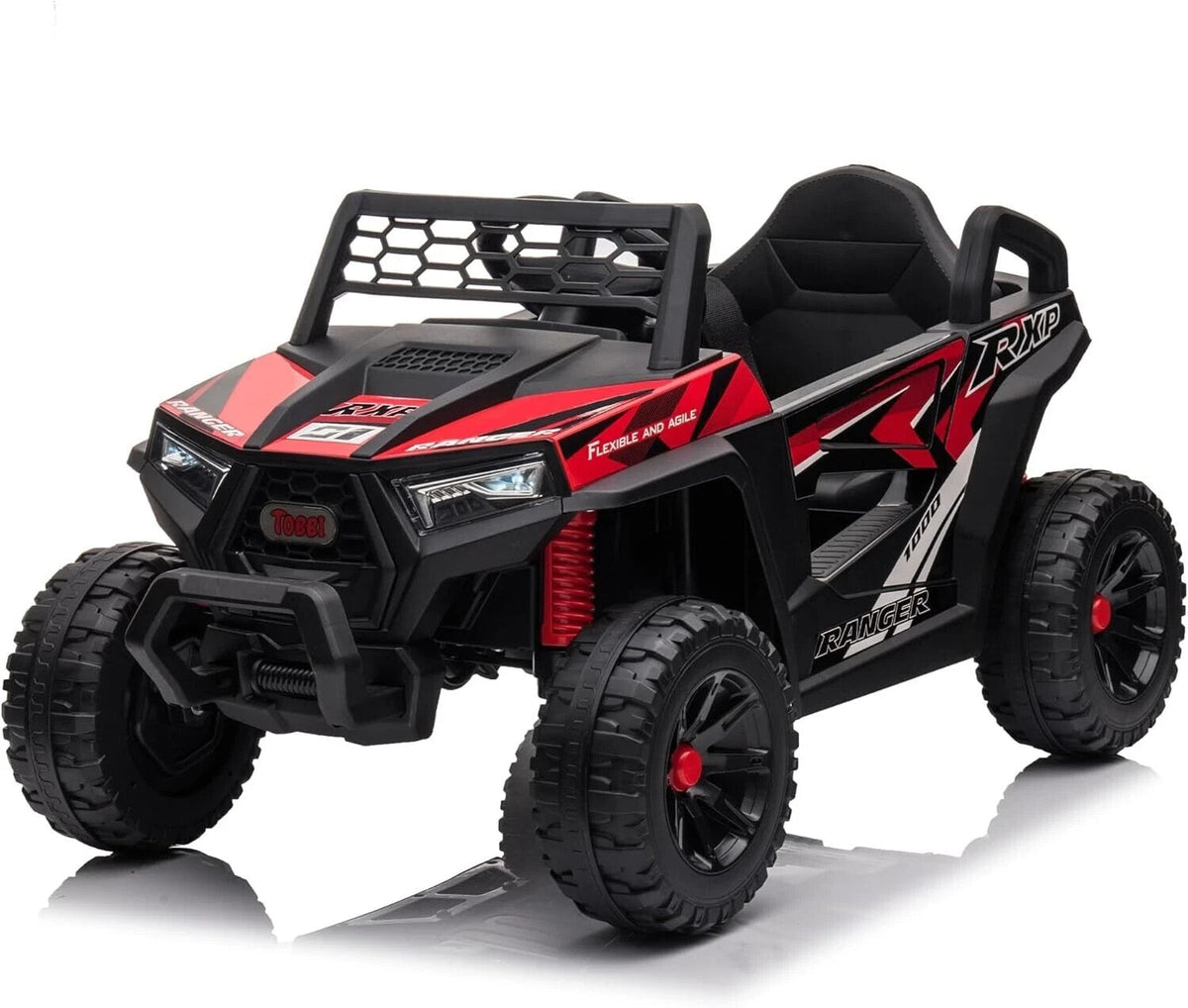 Vehículo eléctrico todoterreno UTV 12V para niños con función de avance y retroceso