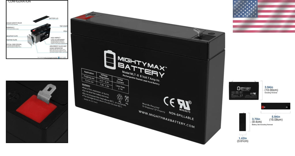 6V 7Ah Ride-On Car Battery with Long-Lasting Performance
