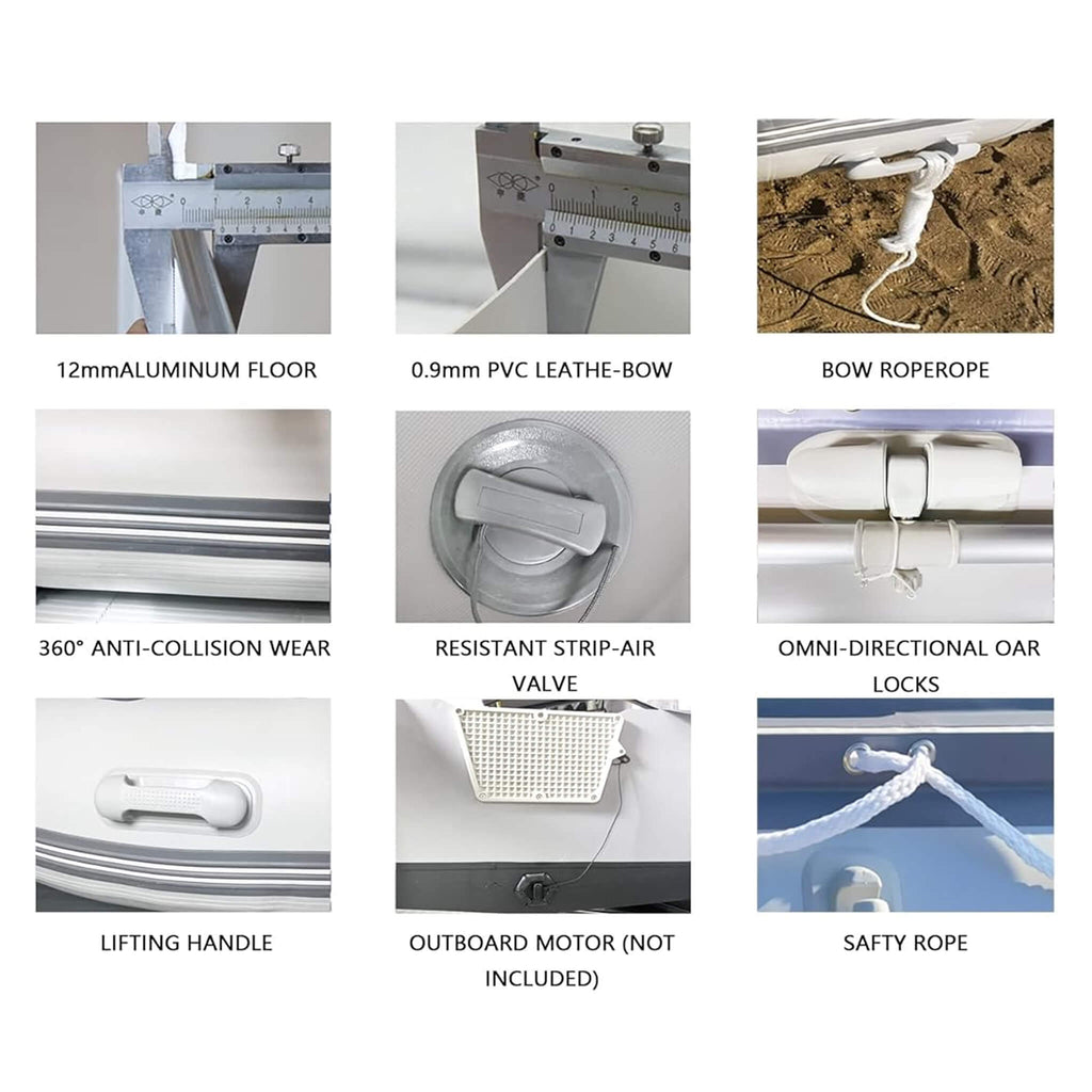 10FT 5-Person Inflatable Dinghy Transom Sport Tender Boat (SAK26183)